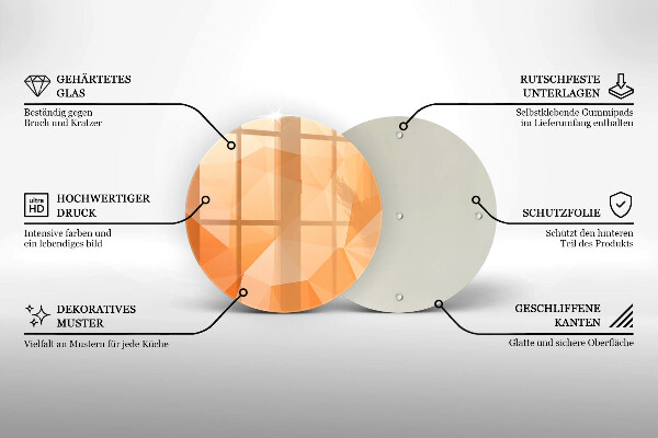 Üveg vágódeszka Geometriai háttér