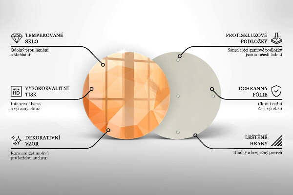 Üveg vágódeszka Geometriai háttér