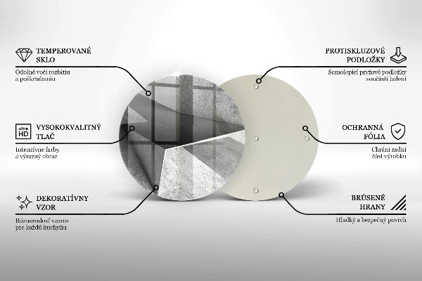 Üveg vágódeszka Konkrét absztrakció