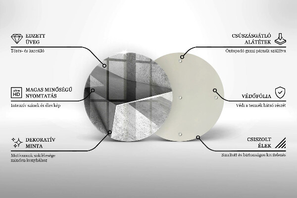 Üveg vágódeszka Konkrét absztrakció