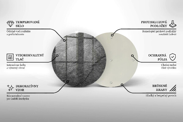 Üveg vágódeszka Kő textúra