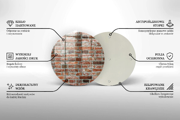 Üveg vágódeszka Régi téglafal