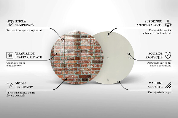 Üveg vágódeszka Régi téglafal