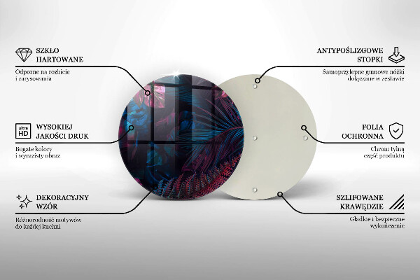 Üveg vágódeszka Sötét dzsungel