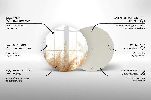 Üveg vágódeszka Pampa fű