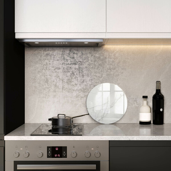 Üveg vágódeszka Finom fehér márvány