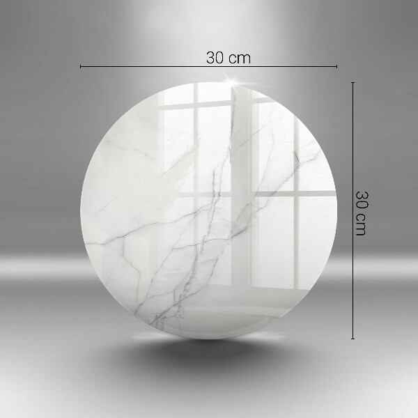 Üveg vágódeszka Finom fehér márvány