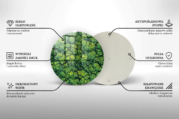 Üveg vágódeszka Természet moha növény