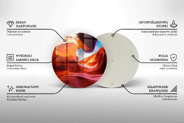 Üveg vágódeszka Canyon szikla táj