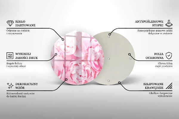 Üveg vágódeszka Finom bazsarózsa