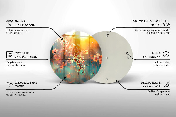 Üveg vágódeszka Alma virágzik a napon