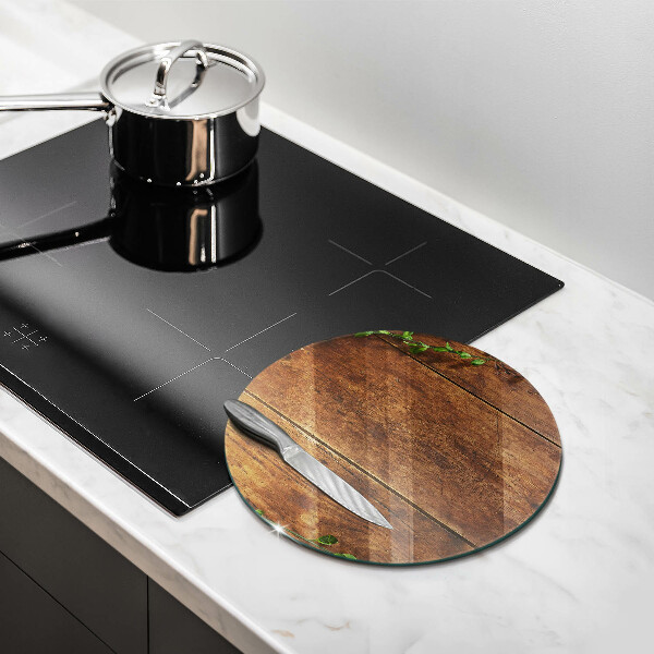 Üveg vágódeszka Fa táblák és levelek