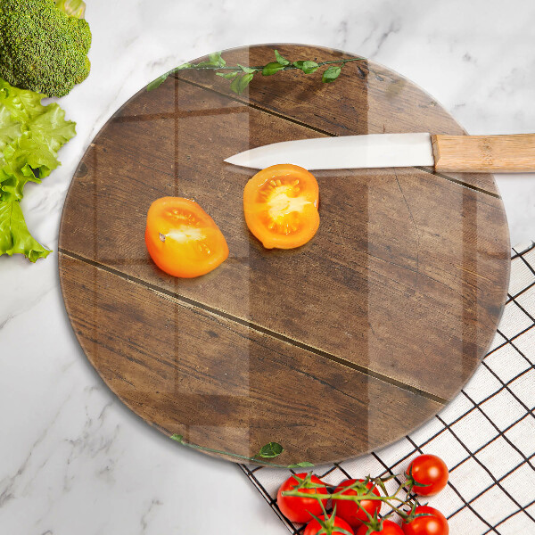 Üveg vágódeszka Fa táblák és levelek