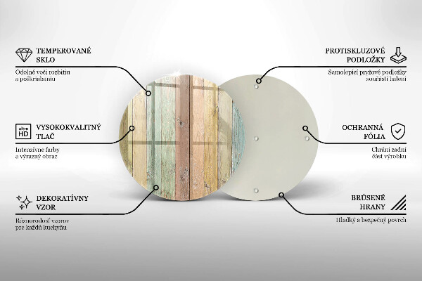 Üveg vágódeszka Színes vintage táblák