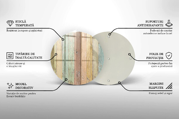 Üveg vágódeszka Színes vintage táblák