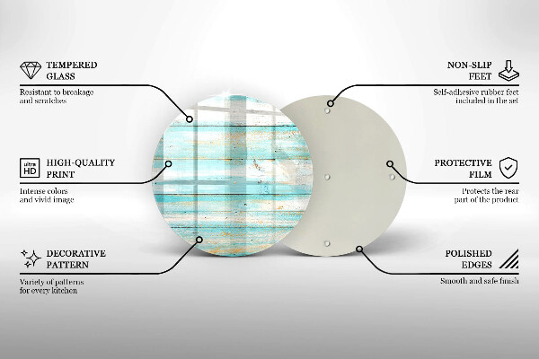Üveg vágódeszka Vintage fa táblák