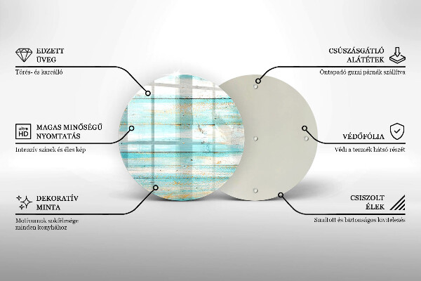 Üveg vágódeszka Vintage fa táblák