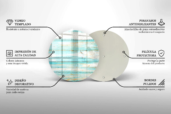 Üveg vágódeszka Vintage fa táblák