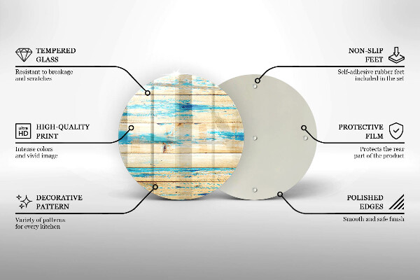 Üveg vágódeszka Retro fa táblák