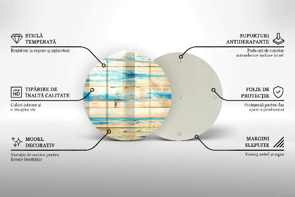 Üveg vágódeszka Retro fa táblák