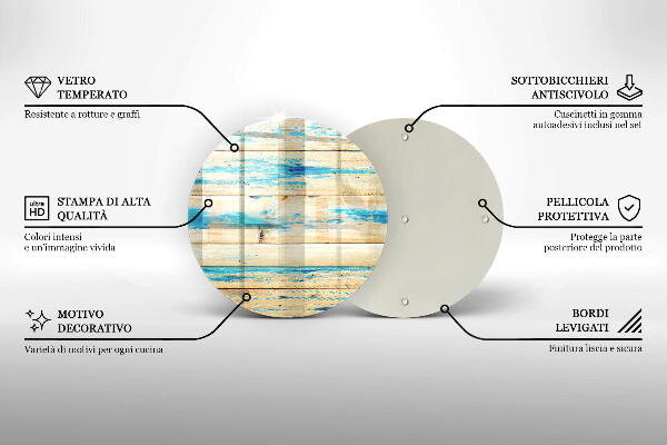 Üveg vágódeszka Retro fa táblák