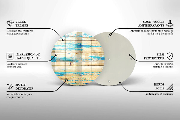 Üveg vágódeszka Retro fa táblák