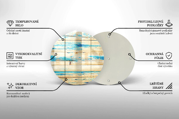 Üveg vágódeszka Retro fa táblák