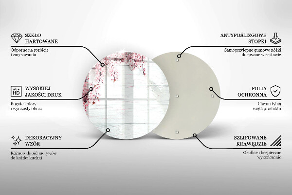Üveg vágódeszka Virágok a táblákon