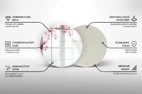 Üveg vágódeszka Virágok a táblákon