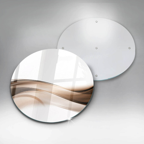 Üveg vágódeszka Absztrakt barna vonalak