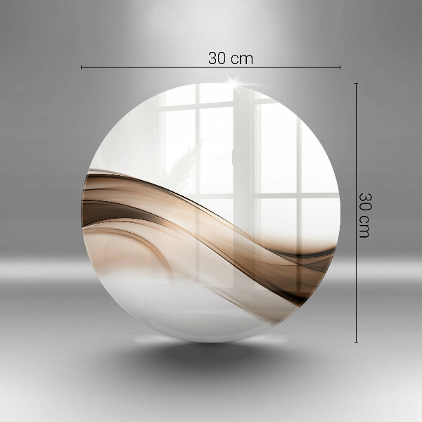 Üveg vágódeszka Absztrakt barna vonalak