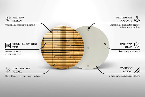Üveg vágódeszka Természet boho bambusz