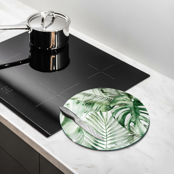 Üveg vágódeszka Festett levelek