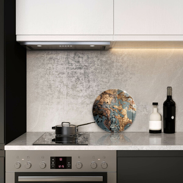 Üveg vágódeszka Dekoratív szikla arannyal