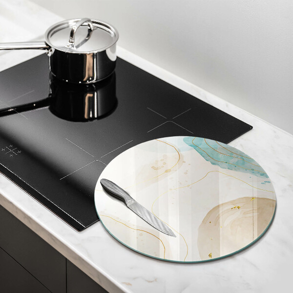 Üveg vágódeszka Boho foltok és arany