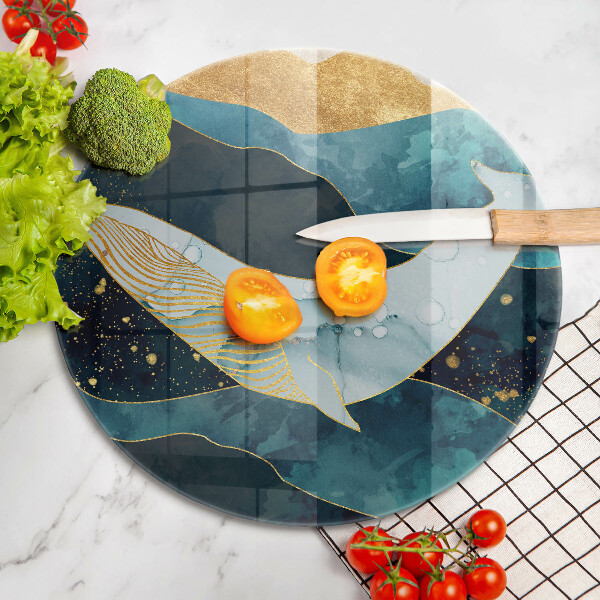 Üveg vágódeszka Bálna absztrakció