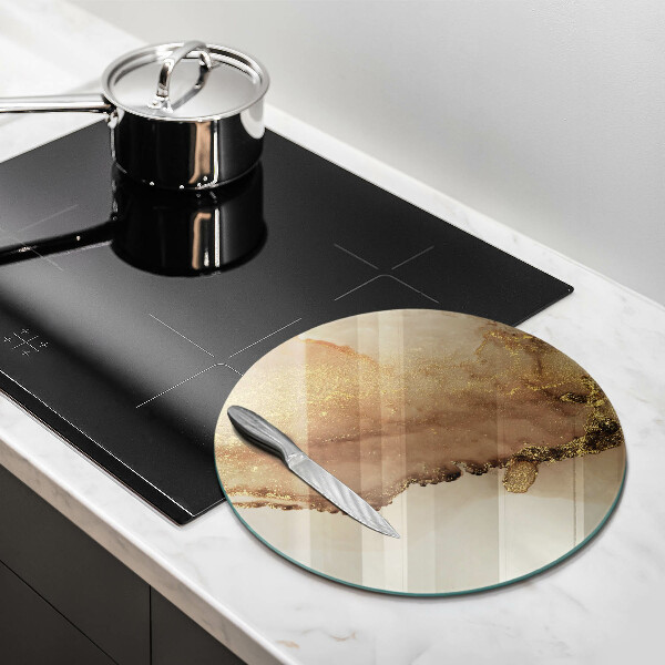 Üveg vágódeszka Arany absztrakció
