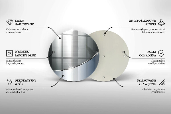Üveg vágódeszka Fém absztrakciós minta