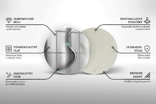 Üveg vágódeszka Absztrakt ezüst fém