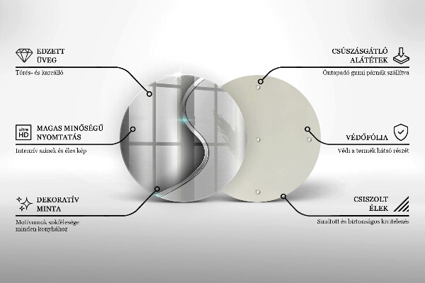 Üveg vágódeszka Absztrakt ezüst fém