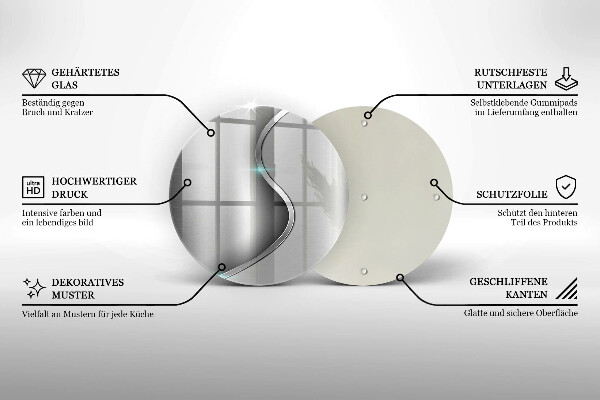 Üveg vágódeszka Absztrakt ezüst fém