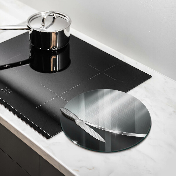 Üveg vágódeszka Absztrakció fémmel