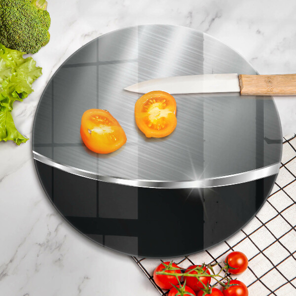 Üveg vágódeszka Absztrakció fémmel