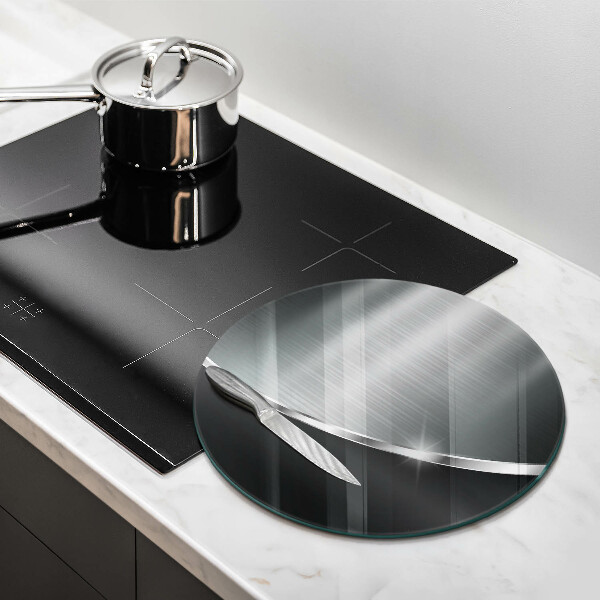 Üveg vágódeszka Absztrakció fémmel