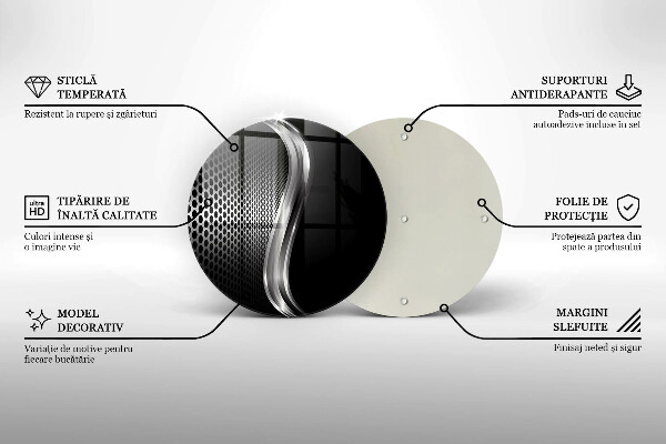 Üveg vágódeszka Fém szerkezet