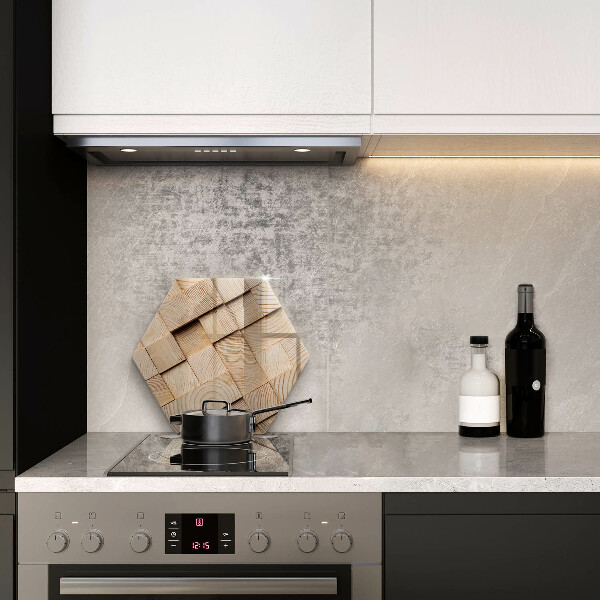 Üveg vágódeszka Fa négyzetek