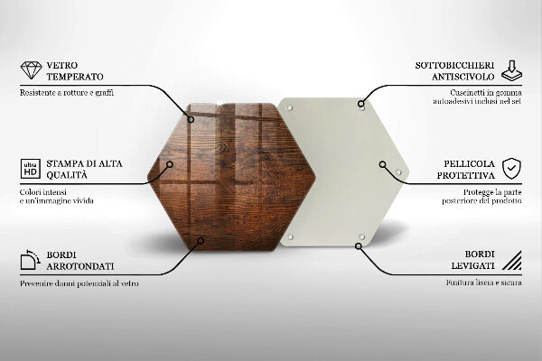 Üveg vágódeszka Sötét fa tábla