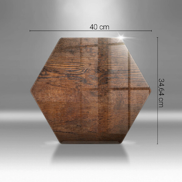 Üveg vágódeszka Sötét fa tábla