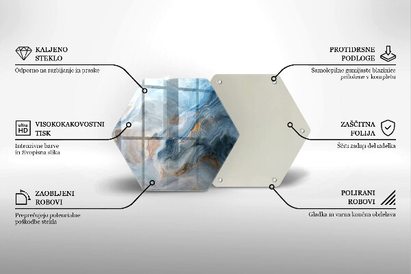 Üveg vágódeszka Márvány textúra