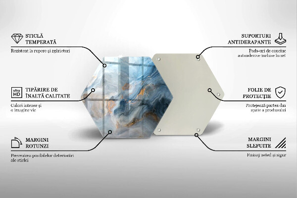 Üveg vágódeszka Márvány textúra